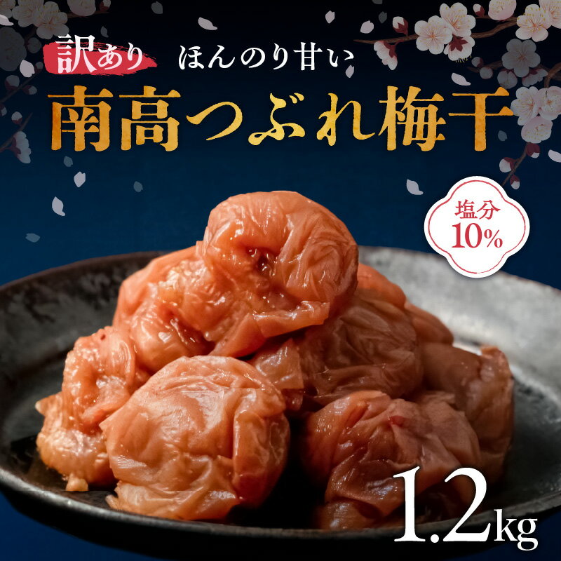 【ふるさと納税】【高評価★4.5 高レビュー★】丸安青果 訳あり 南高梅干 つぶれ 1.2kg【ほんのり甘い】