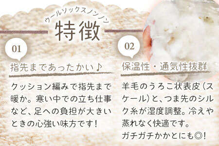 ひつじ飼いが作る ウールソックス（ベージュ）【ウールソックス 靴下 ソックス 厚手 フリーサイズ ベージュ 羊 レディース メンズ 男女兼用 島根県 大田市】