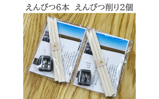 【北海道広尾町産トドマツ使用】まちまちえんぴつ3本入り×2セット　広尾サンタランドウッド製品【株式会社神野木工場】(AE0021)