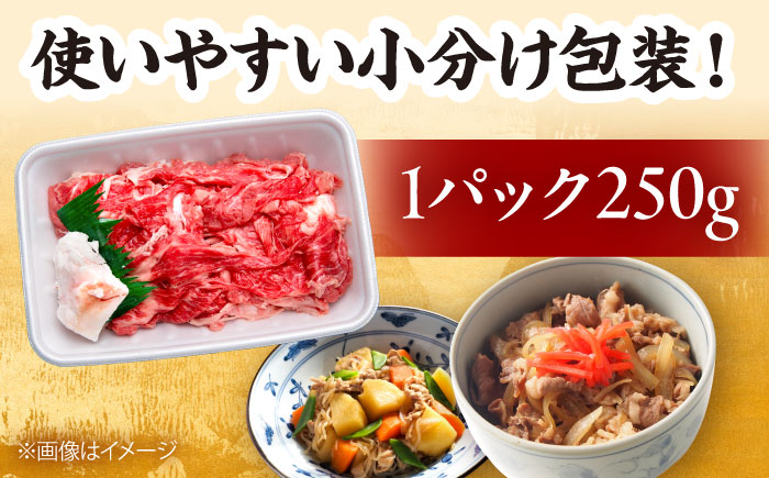 博多和牛 こま切れ 1kg （250g×4）吉富町/肉のくまもと屋 [BGBY001]