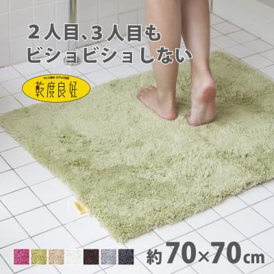 ふるさと納税 海南市 乾度良好 Dナチュレ バスマット 約70×70cm グリーン 吸水速乾 裏面すべり止め加工