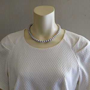 真珠 アクセサリー ネックレス 8mm 8.5mm アコヤ真珠 パール あこや 日常使い 普段使い カジュアル 冠婚葬祭 慶事 贈答 お祝い クリスマス / 白の次に欲しくなる、シルバーグレーのネック