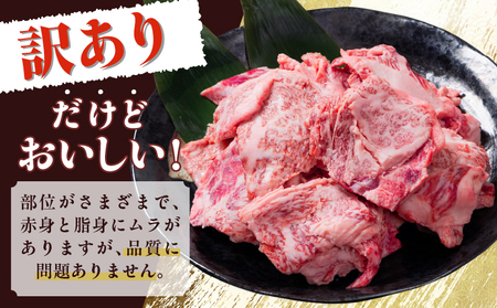 数量限定 訳あり 宮崎県産 黒毛和牛 焼肉用 切り落とし 計1kg_DA56-25