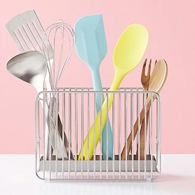 ふるさと納税 三条市 [ハナウタ] おしゃれなステンレス製キッチン用品 ツールスタンドL シルバー【012P006】