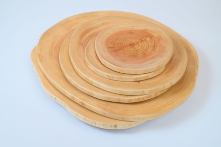 【FF04】尾鷲ヒノキ職人の「おもてなし年輪皿6枚セット（大中小×各2枚）」