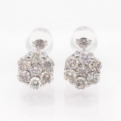 ふるさと納税 昭和町 PT900 1.00ct ダイヤモンド ピアス FP-000330