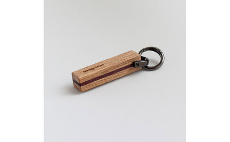 Anew 寄木キーホルダー ストレートタイプ  能美市 タモ