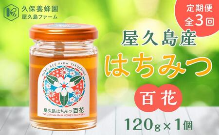 【定期便 全3回】屋久島産 はちみつ 百花　120g×1個＜久保養蜂園 屋久島ファーム＞