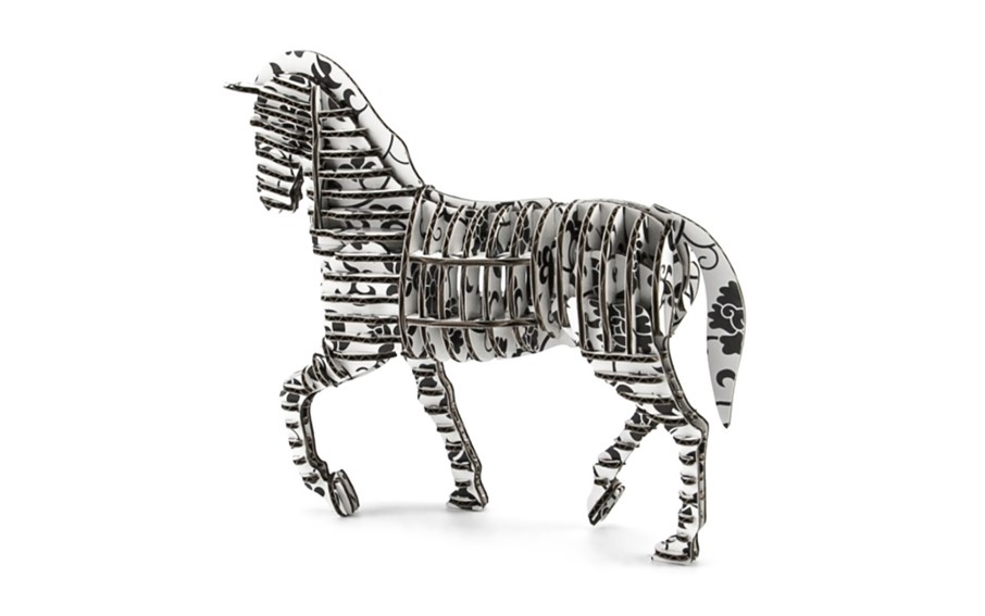 段ボール製組立キット 2026 干支 【午段（うまだん）/ 牡丹】 1体分_2625R