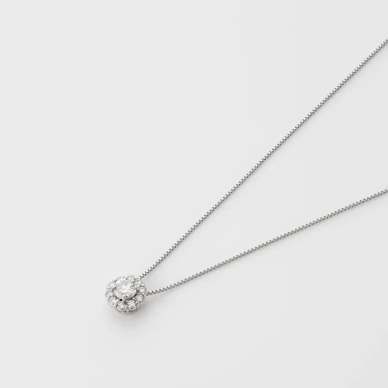 アルカンシェル プラチナ 中石ダイヤペンダント（計0.2ct）【鑑別書付き】