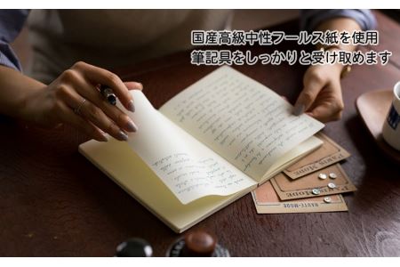 [BOOK NOTE 360°]製本職人が刷毛で仕上げた開きの良い丈夫なノート A5カラー：デニムブルー）【020-001-2】高品質 高級 日本製 文房具 メモ帳 ノート 万年筆 ビジネス 日用品 