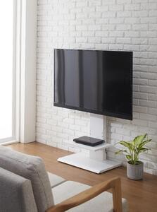 壁掛け風アングルテレビ台 ハイ ホワイト