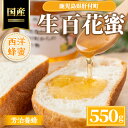 【ふるさと納税】国産西洋蜂蜜 生百花蜜(550g) 国産 鹿児島県産 蜂蜜 はちみつ ハチミツ ギフト プレゼント 贈答 家庭用【芳治養蜂】