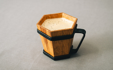 Coffee Cup（ウイスキー熟成樽から作られたコーヒーカップ） No.483