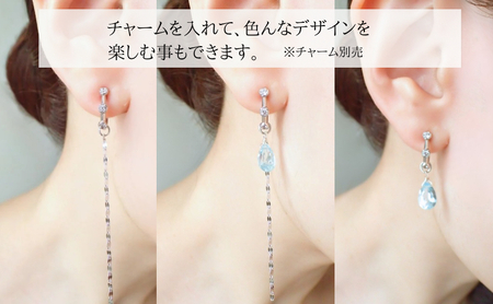 Degodd デゴッド　落ちないイヤリング　３粒石　SV　ピアス見え　ノンホールピアス　小振りイヤリング　アクセサリー