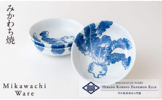 〈平戸洸祥団右ヱ門窯〉平戸蕪絵五寸深鉢3枚揃