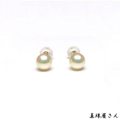 ふるさと納税 志摩市 真珠屋さんのアコヤ本真珠 ゴールド 6.0〜6.5ミリ高品質K18ピアス