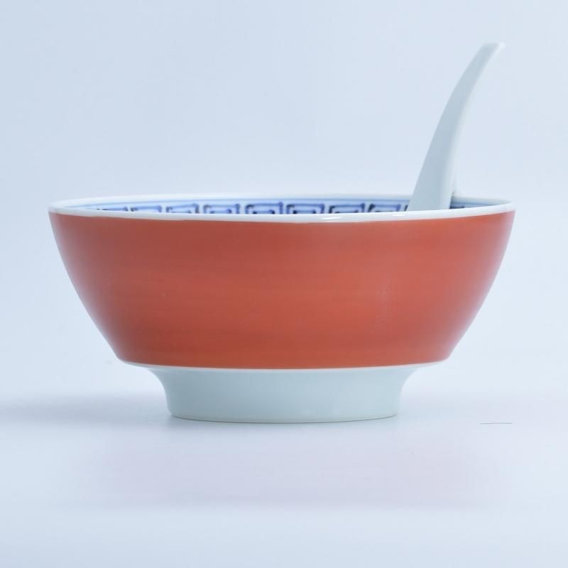 
                  【セット】有田焼【福珠陶苑】朱巻龍文 ラーメン鉢・レンゲ セット
                