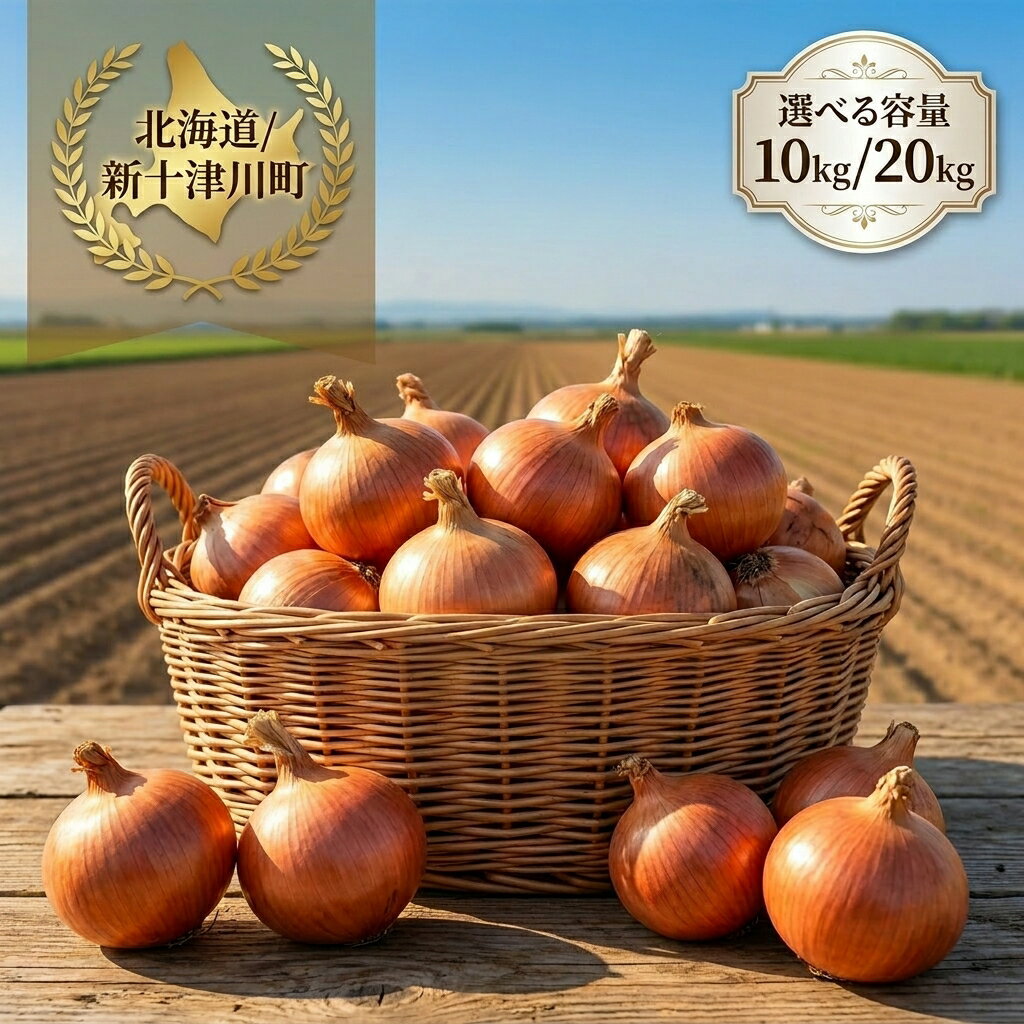 【ふるさと納税】玉ねぎ 10kg or 20kg 選べる容量 【令和7年10月～12月中旬発送】甘みが強い 自然乾燥 貯蔵性抜群 常温 予約 野菜 お取り寄せ グルメ 送料無料 北海道 たまねぎ タマネギ 玉葱 大容量 新鮮 甘い 野菜 サラダ 新十津川町
