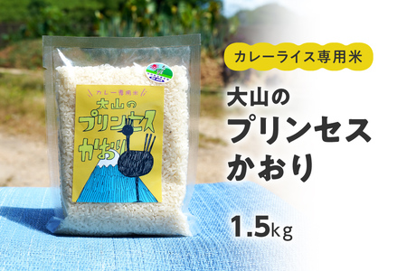 カレーライス専用米 大山のプリンセスかおり 1.5kg 鳥取県産 特別栽培米 農薬不使用 化学肥料不使用 