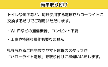 クロネコ見守りサービスハローライト訪問プラン【島根県安来市内限定 家族 一人暮らし 安心】 