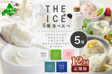 【毎月12回定期便】【THE ICE】5種食べ比べ 5個セット【CJM120206】