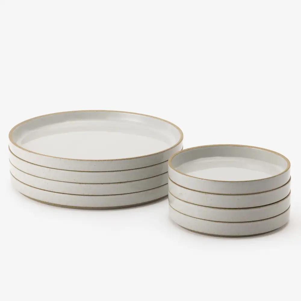 【波佐見焼 HASAMI PORCELAIN】HP グロスグレイ Plate 145 mm ＆ Plate 220 mm 計8点セット【東京西海】[DD263]