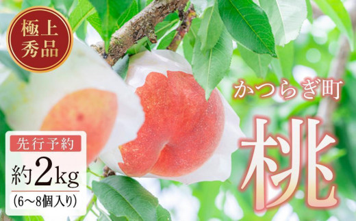 桃 極上秀品 約2kg 6～8個入［先行予約］［2026年7月末から8月末順次発送］こだわり農家厳選［KG19］