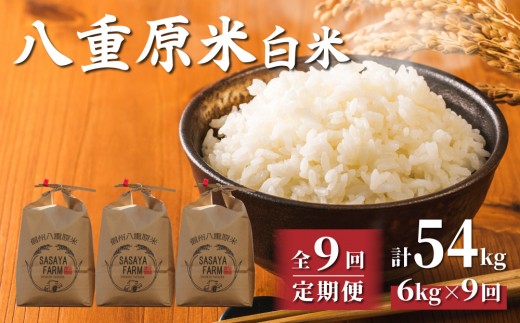 
                  令和8年新米予約【9回定期便】八重原米6kg（2kg×3袋）白米　※2026年10月以降順次発送｜笹屋農園「農薬削減長野県認証取得」特A米 コシヒカリ
                