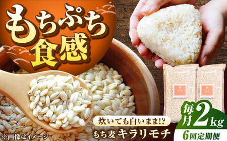 【全6回定期便】もち麦 キラリモチ 2kg（1kg×2袋）/ 雑穀 雑穀米 / 佐賀県 / 大塚米穀店 [41ANAD007]