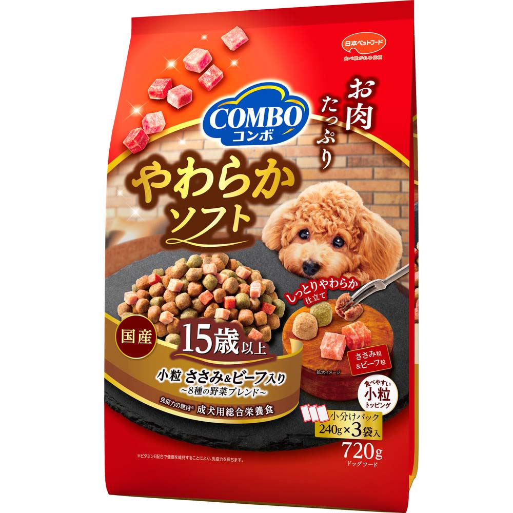 コンボ ドッグ やわらかソフト 15歳以上 720g ｘ10(ケース単位) ドッグフード