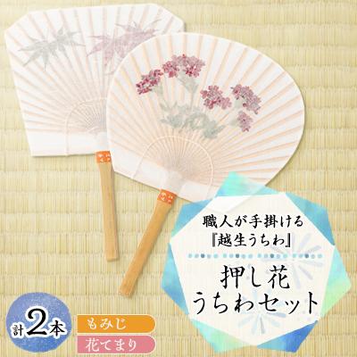 ふるさと納税 越生町 押し花うちわセット