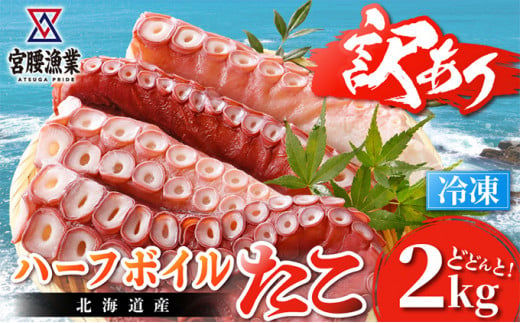 
【訳あり】ハーフボイルタコ 2kg 【北海道産】
