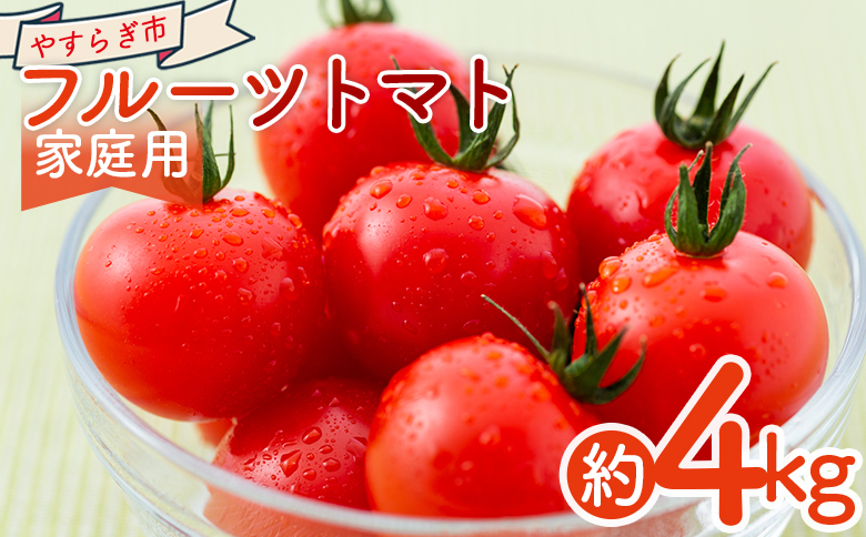 【2026年1月以降発送】フルーツトマト 4kg 家庭用 - 国産 青果 野菜 トマト 訳あり ご家庭用 甘い 酸味 不揃い 傷 やすらぎ市 高知県 香南市 冷蔵 yr-0069