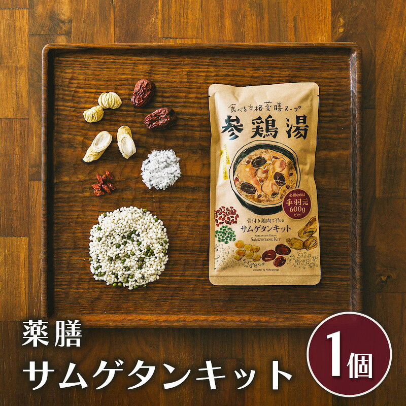 【ふるさと納税】参鶏湯 薬膳 サムゲタン キット 1個 韓国料理 材料 参鶏湯の素 参鶏湯キット 漢方 惣菜 おかず 簡単 愛知 愛知県 日進市