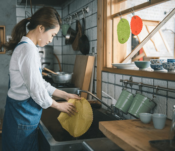 みつろうから作った天然ラップ aco wrap 2枚セット(S・M 各1) 日本製 天然染色《エコラップ みつろうラップ 蜜蝋》