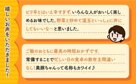 【全6回定期便】美豚ちゃんピリ辛300g×3個  味付け 豚肉 SPFポーク 小分け 野菜炒め 五島市/長崎フードサービス [PEL008]