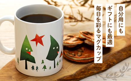 津別観光協会特製 大西重成デザインマグカップ「WOOD MANS」 1個 | コップ コーヒーカップ シゲチャン 大きめ アート ギフト 贈り物 プレゼント 北海道 津別町 送料無料