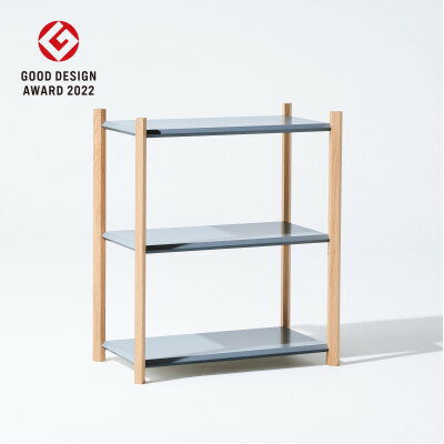 【ふるさと納税】【Fulcrum】Baguette shelf シェルフ / 3段×1列(グレー)_ Fulcrum シェルフ 棚 収納 インテリア 家具 グレー おしゃれ 人気 送料無料【1387097】