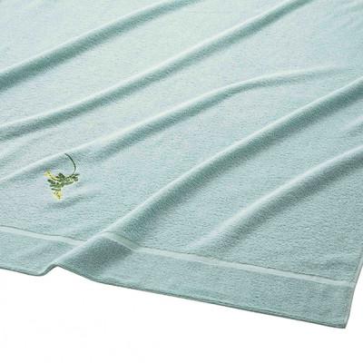 ふるさと納税 和泉市 オーガニックコットン タオルケット　ミモザ 刺繍入 (色:ミモザグリーン) |  | 02