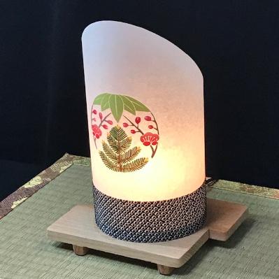 ふるさと納税 泉佐野市 あんどん　あかり　夢あかり　正絹着物生地で作ったおしゃれな行灯　松竹梅紋　020C111
