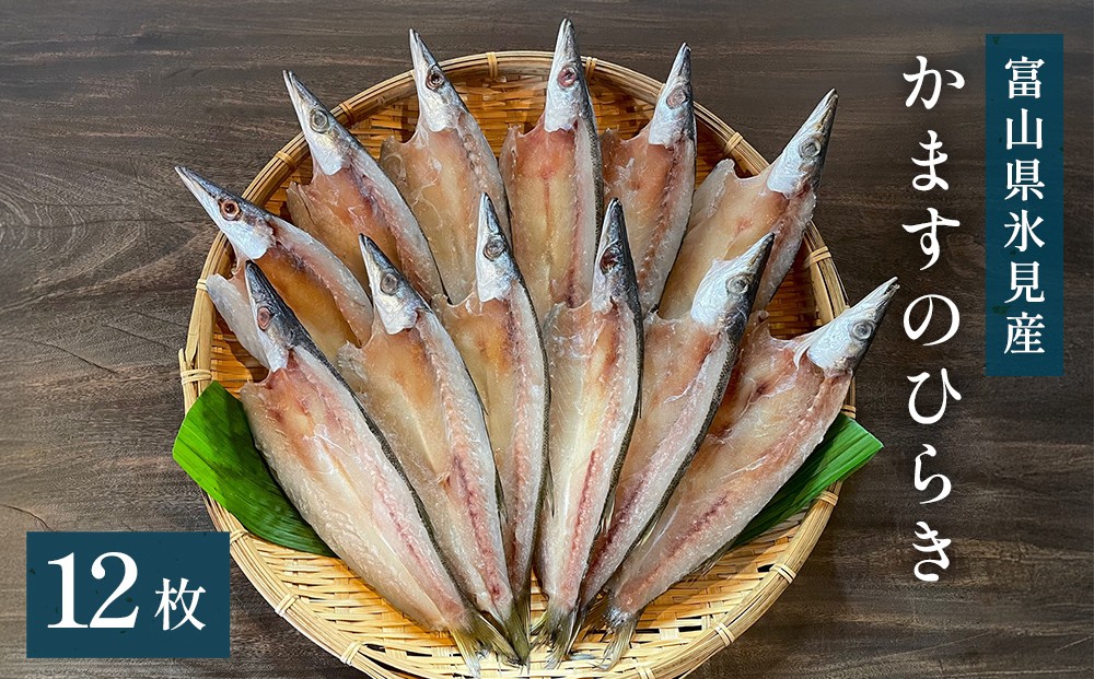 
            氷見産かますのひらき１２枚セット 氷見堀与 干物 かます 魚介類 富山県 氷見市
          