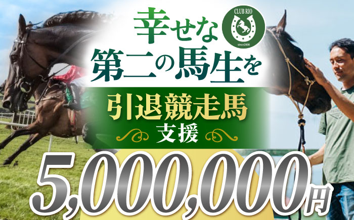
            【幸せな第二の馬生を】引退競走馬支援 5,000,000円 【CLUB RIO】 支援 動物支援 動物保護 流鏑馬 返礼品なし [HBY012]
          
