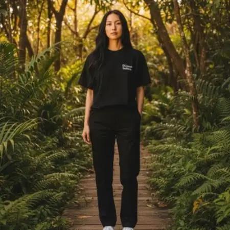 やんばるの自然を纏う オリジナルデザインTシャツ(ブラック/Mサイズ)【1732932】