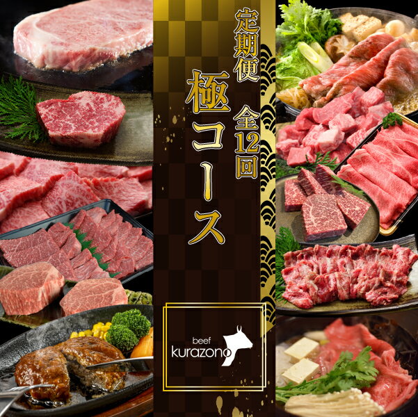 【ふるさと納税】【お肉の定期便】百名店 極コース 全12回 黒毛和牛 ブランド牛 焼肉 ハンバーグ ロース モモ ステーキ サーロイン サイコロ ランプ ツラミ すき焼き シャトーブリアン 宮崎牛 赤身 国産牛 牛 肉 牛肉 お肉 ふるさと 人気 おすすめ 精肉 宮崎県 小林市