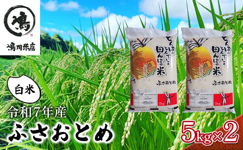 
            新米　令和7年 ふさおとめ　白米　10kg（5kg×2）【 お米 精米 大粒 粘り気 ファン 】 千葉県  [№5346-0318]
          