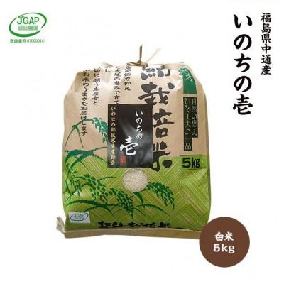 ふるさと納税 須賀川市 令和7年産須賀川市産いのちの壱 精米5kg JGAP認証農場で栽培したお米です。