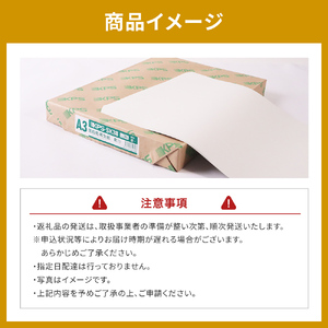 KPS-SK38 低白色再生紙　A3 500枚×3冊/1箱　合計1,500枚 複合機 印刷 送料無料 BB12