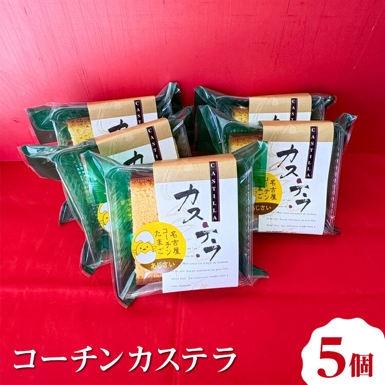【ふるさと納税】コーチンカステラ 5個 ｜ 個包装 カステラ 名古屋コーチン おためし お試し 焼き菓子 洋菓子 おやつ お菓子 おかし スイーツ おすすめ 人気 詰め合わせ セット 贈り物 プレゼント ギフト 愛知県 美浜町