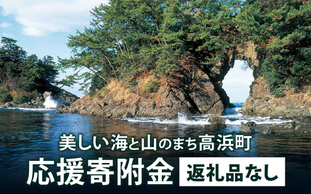 【返礼品なし】美しい海と山のまち　高浜町へのふるさと納税 応援寄附金 